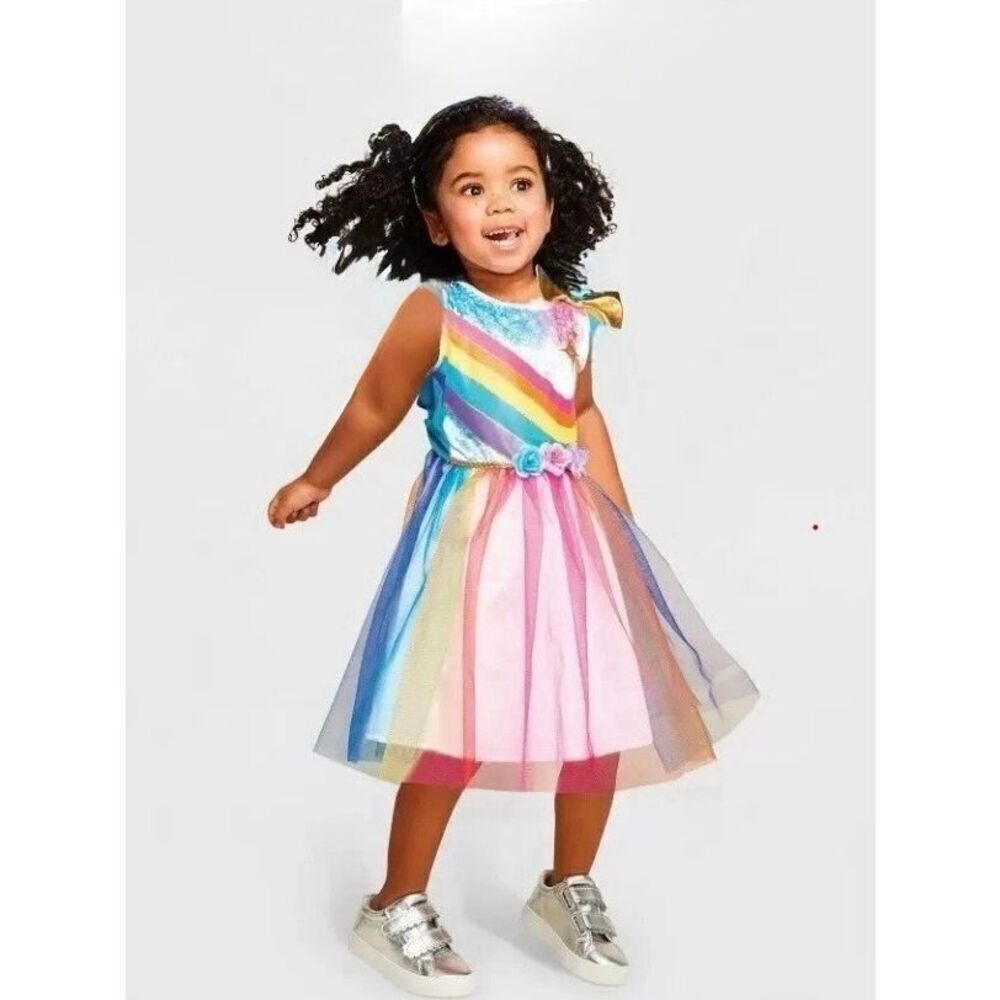 NEW Hyde & Eek Boutique Girls 4T/5T Rainbow Fairy Unicorn Costume